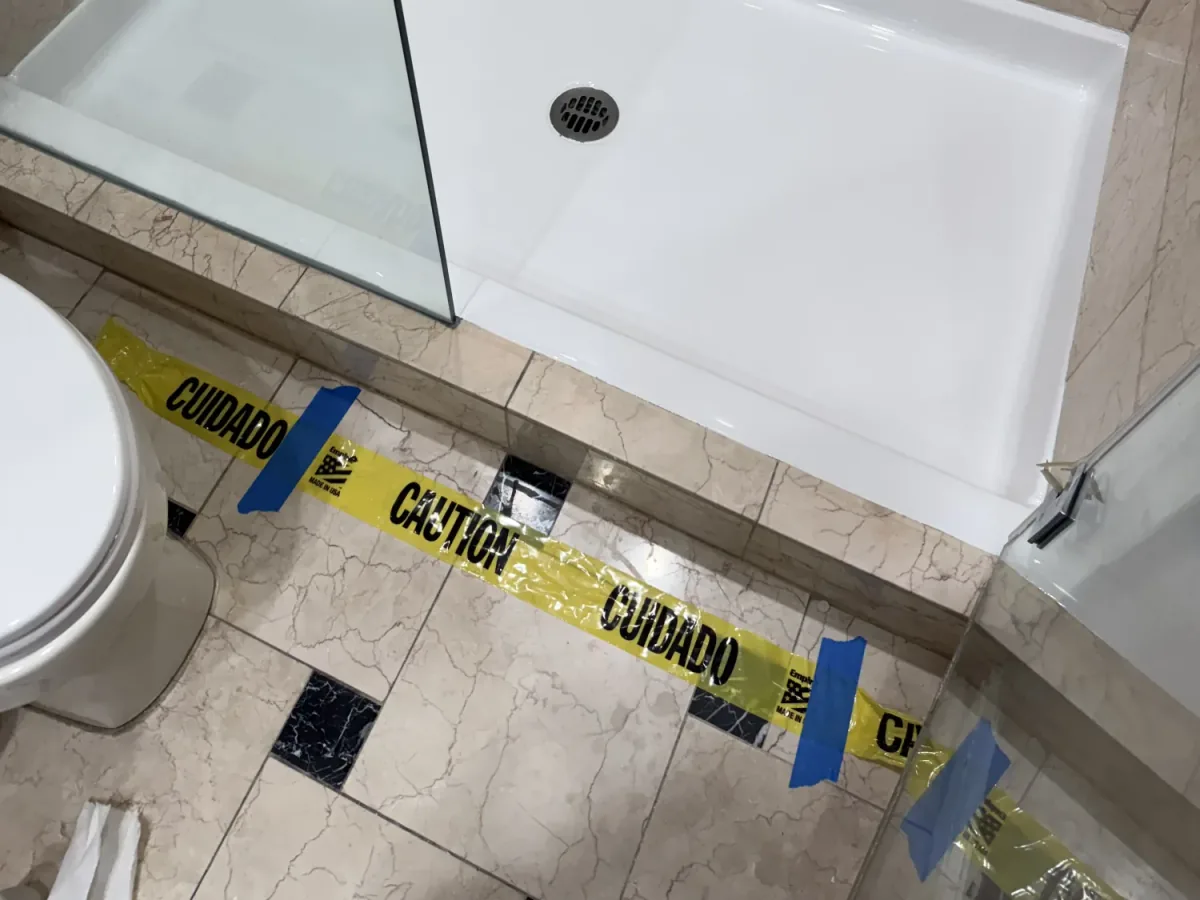 Shower stall after professional restoration in Los Angeles